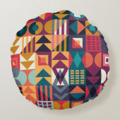 Geometrische Lijsten 4 Rond Kussen (Achterkant)