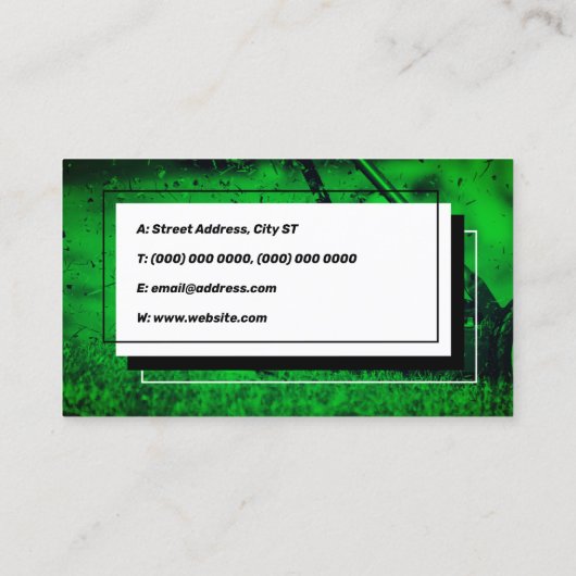 Geometrische lijsten en maaien visitekaartje (Achterkant)