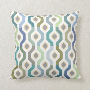 Geometrische linkpatronen van de middelbare schijf kussen