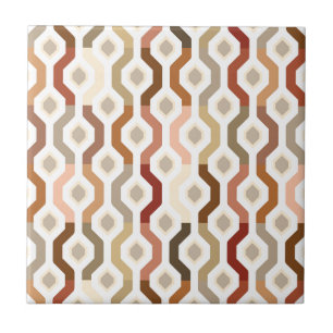 Geometrische linkpatronen van de middelbare schijf tegeltje