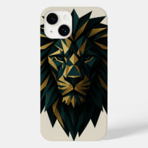 Geometrische Lion Art iPhone Case – Abstract Hoesj