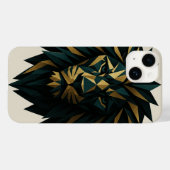 Geometrische Lion Art iPhone Case – Abstract Hoesj (Achterkant (horizontaal))