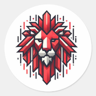 Geometrische Lion Head Sticker - Bold Art voor elk