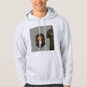 Geometrische Lion Streetwear Logo Hoodie Design
