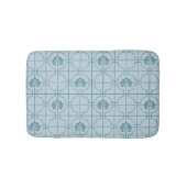 Geometrische Lotus Grid patroon - De witte Lotus Badmat (Voorkant)