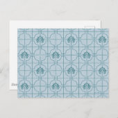 Geometrische Lotus Grid patroon - De witte Lotus Briefkaart (Voorkant / Achterkant)