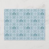 Geometrische Lotus Grid patroon - De witte Lotus Briefkaart (Voorkant)