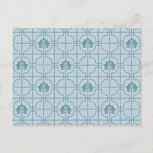 Geometrische Lotus Grid patroon - De witte Lotus Briefkaart (Voorkant)