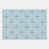 Geometrische Lotus Grid patroon - De witte Lotus Inpakpapier Vel (Voorkant 2)