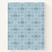 Geometrische Lotus Grid patroon - De witte Lotus Notitieboek (Achterkant)