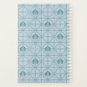 Geometrische Lotus Grid patroon - De witte Lotus Planner (Achterkant)