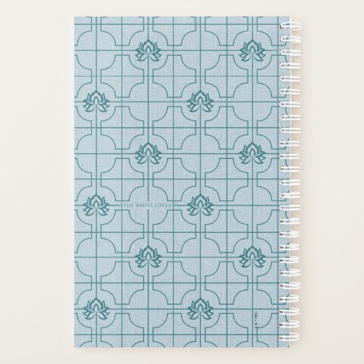 Geometrische Lotus Grid patroon - De witte Lotus Planner (Achterkant)