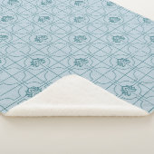 Geometrische Lotus Grid patroon - De witte Lotus Sherpa Deken (3/4)