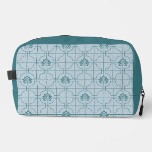 Geometrische Lotus Grid patroon - De witte Lotus Toilettasje