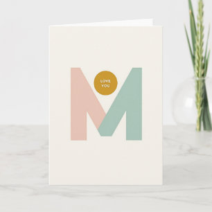 Geometrische Love You Moederkaart Kaart