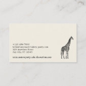 Geometrische Lowpoly Giraffe Dier Illustratie Visitekaartje (Achterkant)