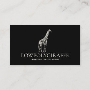 Geometrische Lowpoly Giraffe Dier Illustratie Visitekaartje