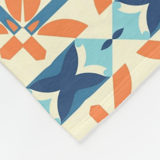 geometrische luchtspiegeling fleece deken (Hoek)