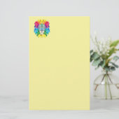 Geometrische luikop briefpapier (Staand voorkant)