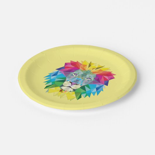 Geometrische luikop papieren bordje (Gekanteld)