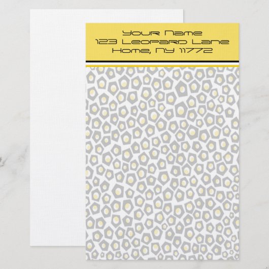 Geometrische luipaard briefpapier (Voorkant / Achterkant)
