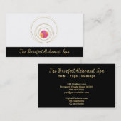 *~* Geometrische Lunar Gold Sacred Geometry Boho Visitekaartje (Voorkant / Achterkant)