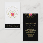 *~* Geometrische Lunar Sacred Geometry Boho Gold Visitekaartje (Voorkant / Achterkant)