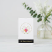 *~* Geometrische Lunar Sacred Geometry Boho Gold Visitekaartje (Staand voorkant)