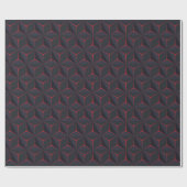 Geometrische Luxe 3D-Patroon Cadeaupapier (Vlak)