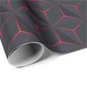 Geometrische Luxe 3D-Patroon Cadeaupapier (Rol Hoek)
