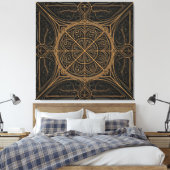 Geometrische luxe canvas afdruk (Insitu (Slaapkamer))