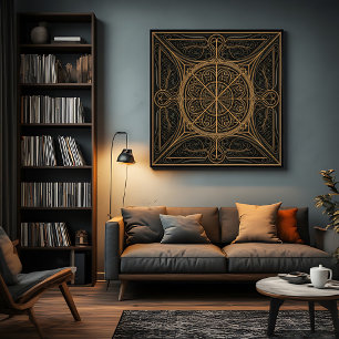 Geometrische luxe canvas afdruk