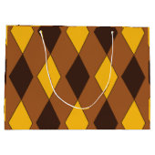 Geometrische luxe diamantpatroon groot cadeauzakje (Achterkant)