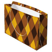 Geometrische luxe diamantpatroon groot cadeauzakje (Achterkant Gekanteld)