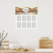 Geometrische luxe modern goud/brons huwelijk poster (Keuken)