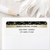 Geometrische luxe moderne goud / witte bruiloft etiket (Insitu)