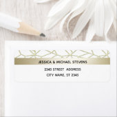 Geometrische luxe moderne goud / witte bruiloft etiket (Insitu)