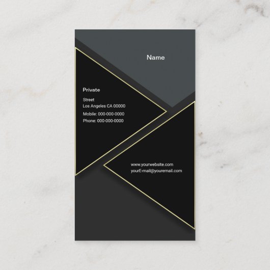Geometrische luxe visitekaartje (Achterkant)
