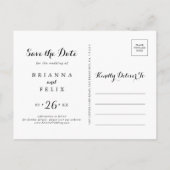 Geometrische Luxury Whimsical Boho Save the Date Briefkaart (Achterkant)
