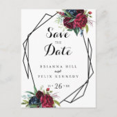 Geometrische Luxury Whimsical Boho Save the Date Briefkaart (Voorkant)