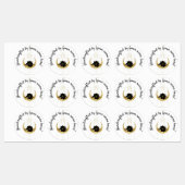 Geometrische maan Handgemaakt op productlabel Labels (Vel)