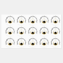 Geometrische maan Handgemaakt op productlabel Labels