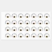 Geometrische maan Handgemaakt op productlabel Labels (Vel)