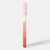 Geometrische maasvormgeving koraal roos monogram iPhone hoesje (Rechterkant)