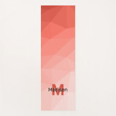 Geometrische maasvormgeving koraal roos monogram yogamat (Voorkant)