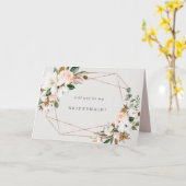 Geometrische Magnolia bruidsmeisje Kaart (Gele Bloem)