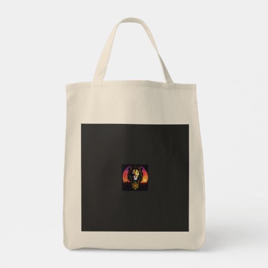 Geometrische Majesteit: Lion Canvas tas Canvas tas (Achterkant)