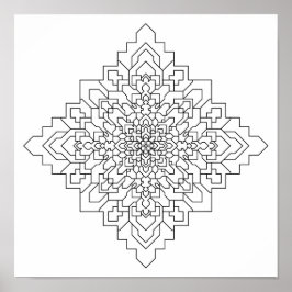 Geometrische Mandala #10 Poster