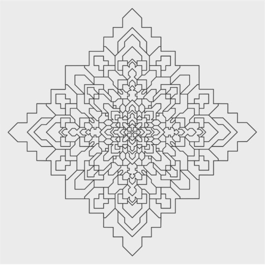 Geometrische Mandala #10 Wissen Sticker (Voorkant)
