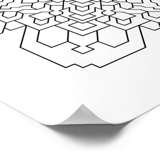 Geometrische Mandala #11 Poster (Hoek)